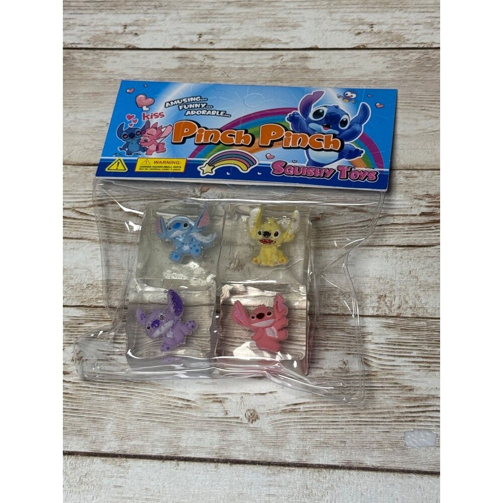 4 Cubes Pinch Pinch Taba Squishy Toy Stitch and Angel in Different Colors